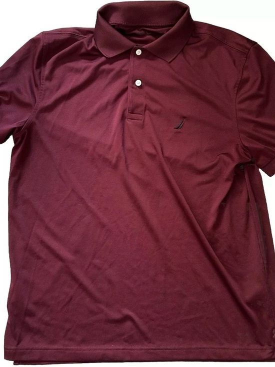 Nautica Other - Men’s Nautica Burgundy Short Sleeve Polo Shirt Size Large